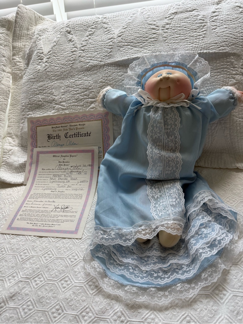 Vintage Xavier Roberts Little Person Preemie Edition. The 1982 New Ears Preemie